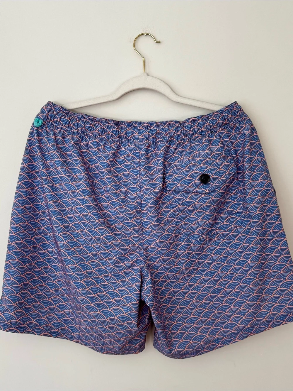 J. Crew Flex Swimwear Lined Swim Trunks, Purple / Coral Nautical Pattern – Large